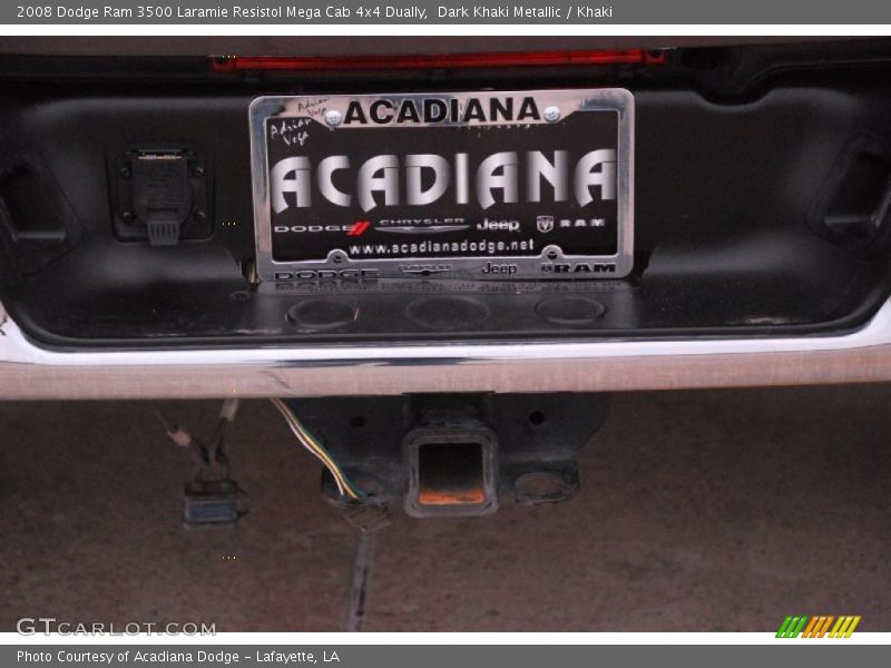Dark Khaki Metallic / Khaki 2008 Dodge Ram 3500 Laramie Resistol Mega Cab 4x4 Dually