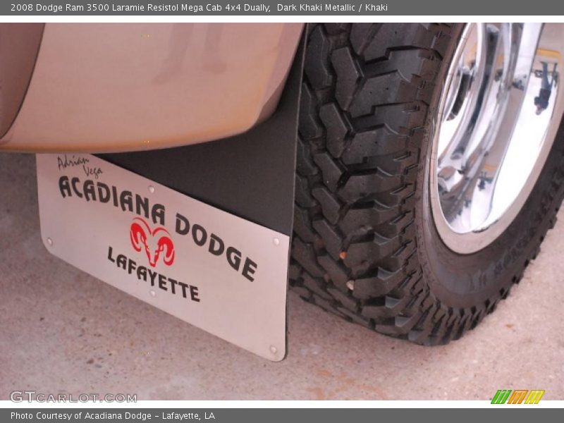 Dark Khaki Metallic / Khaki 2008 Dodge Ram 3500 Laramie Resistol Mega Cab 4x4 Dually