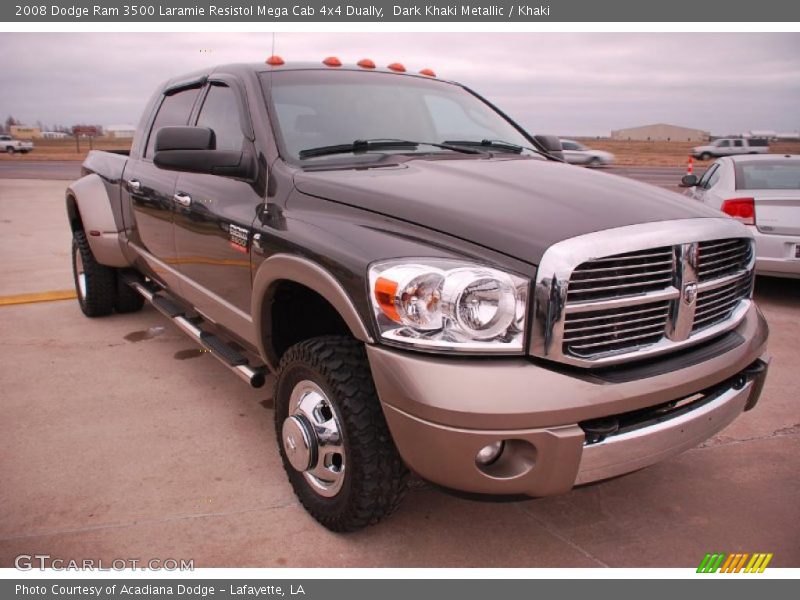 Front 3/4 View of 2008 Ram 3500 Laramie Resistol Mega Cab 4x4 Dually