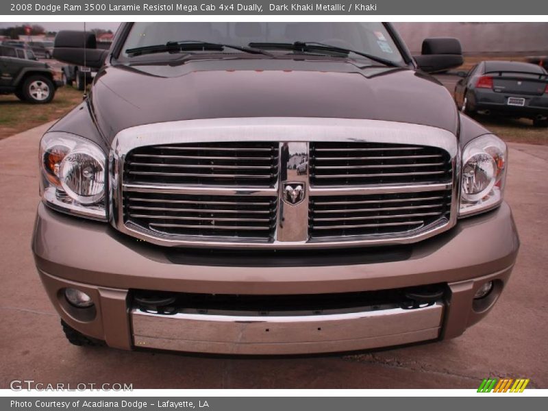 Dark Khaki Metallic / Khaki 2008 Dodge Ram 3500 Laramie Resistol Mega Cab 4x4 Dually