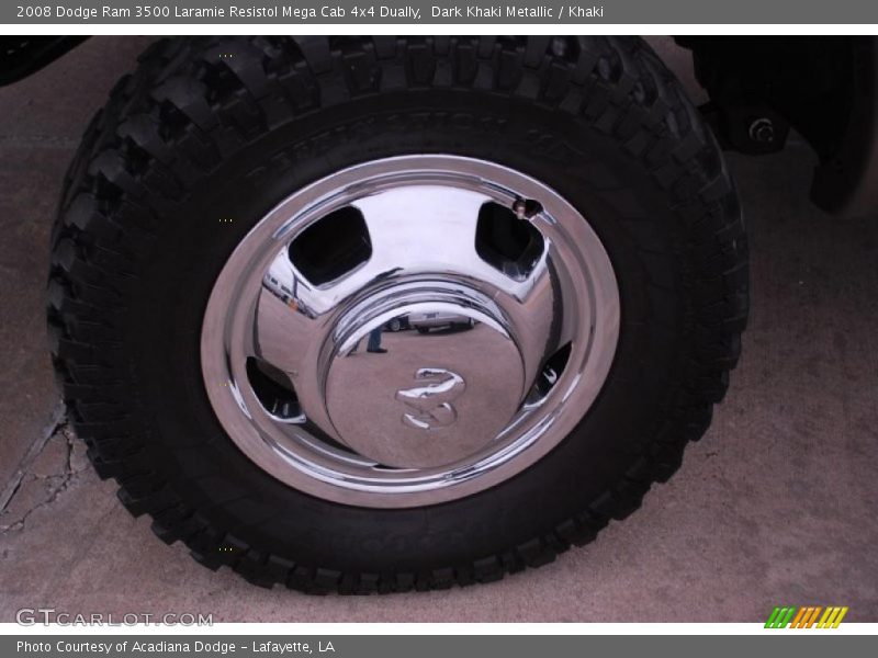 Dark Khaki Metallic / Khaki 2008 Dodge Ram 3500 Laramie Resistol Mega Cab 4x4 Dually