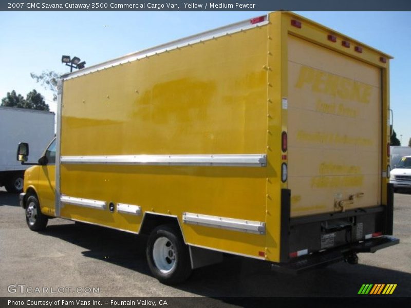 Yellow / Medium Pewter 2007 GMC Savana Cutaway 3500 Commercial Cargo Van