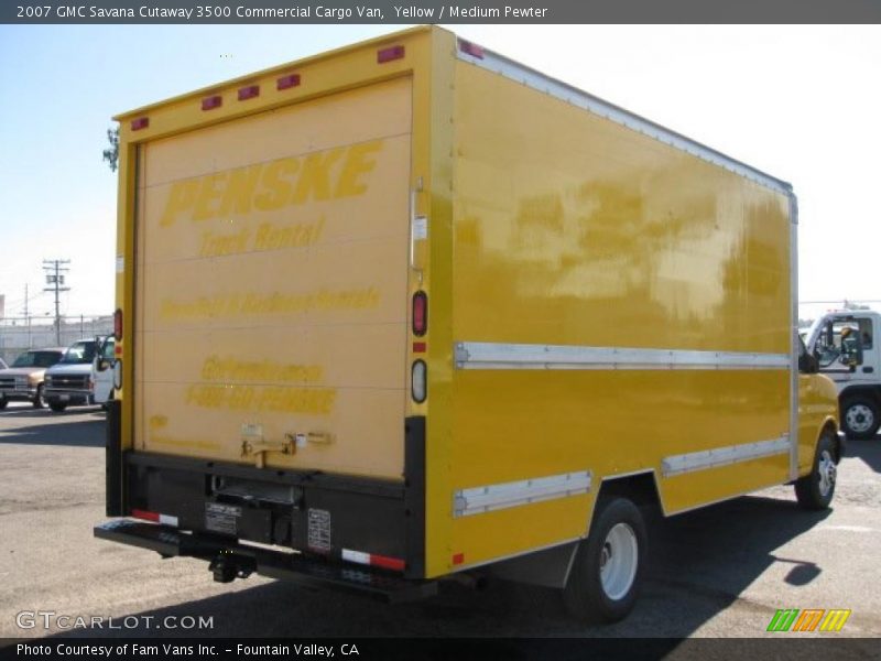 Yellow / Medium Pewter 2007 GMC Savana Cutaway 3500 Commercial Cargo Van
