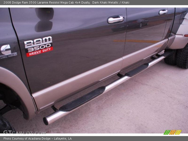Dark Khaki Metallic / Khaki 2008 Dodge Ram 3500 Laramie Resistol Mega Cab 4x4 Dually