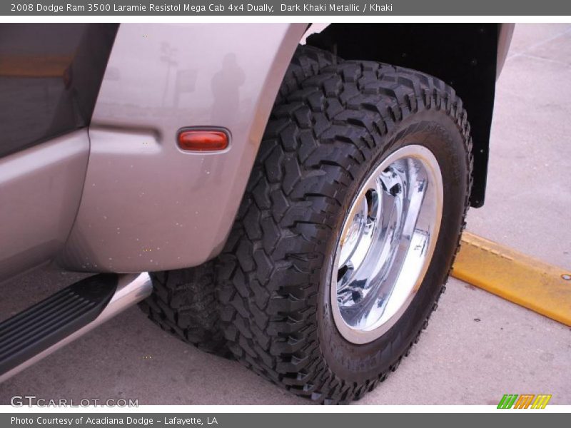 Dark Khaki Metallic / Khaki 2008 Dodge Ram 3500 Laramie Resistol Mega Cab 4x4 Dually