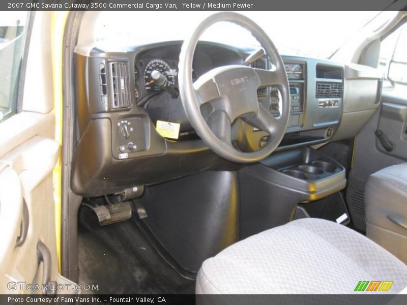 Yellow / Medium Pewter 2007 GMC Savana Cutaway 3500 Commercial Cargo Van