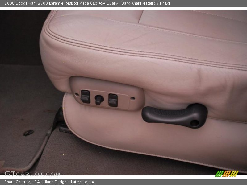 Dark Khaki Metallic / Khaki 2008 Dodge Ram 3500 Laramie Resistol Mega Cab 4x4 Dually