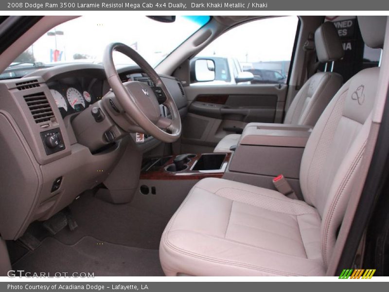 2008 Ram 3500 Laramie Resistol Mega Cab 4x4 Dually Khaki Interior