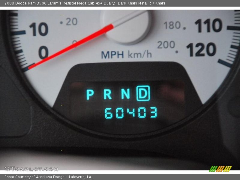 Dark Khaki Metallic / Khaki 2008 Dodge Ram 3500 Laramie Resistol Mega Cab 4x4 Dually