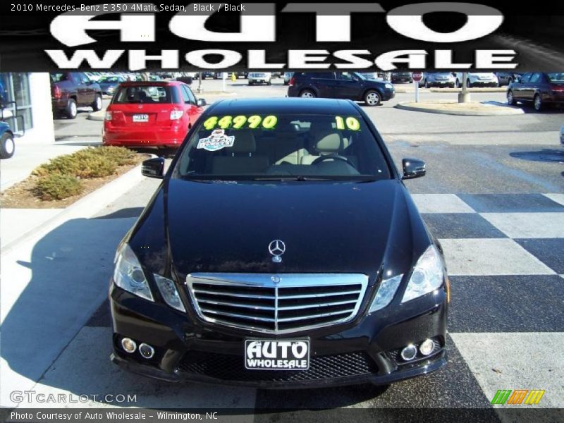 Black / Black 2010 Mercedes-Benz E 350 4Matic Sedan