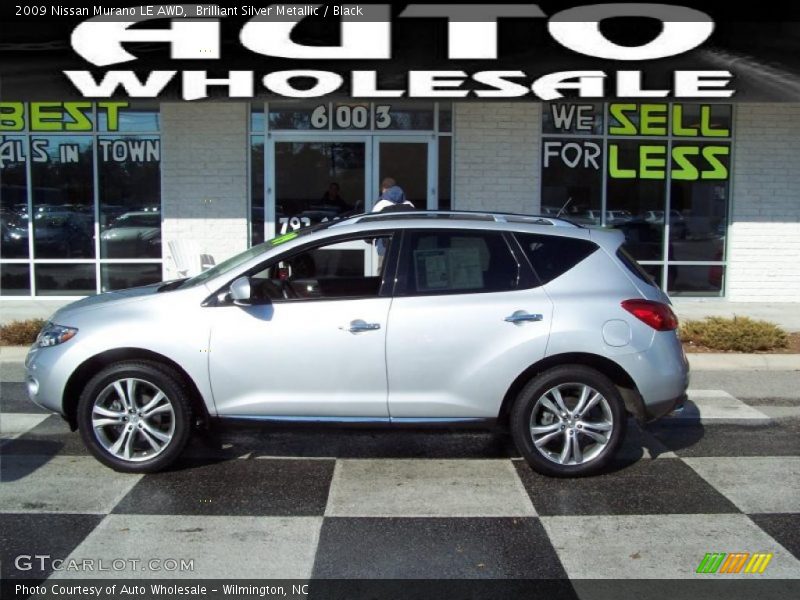 Brilliant Silver Metallic / Black 2009 Nissan Murano LE AWD