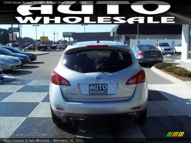 Brilliant Silver Metallic / Black 2009 Nissan Murano LE AWD