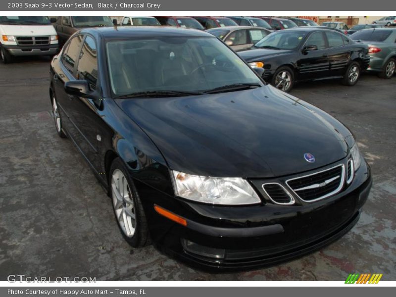 Black / Charcoal Grey 2003 Saab 9-3 Vector Sedan