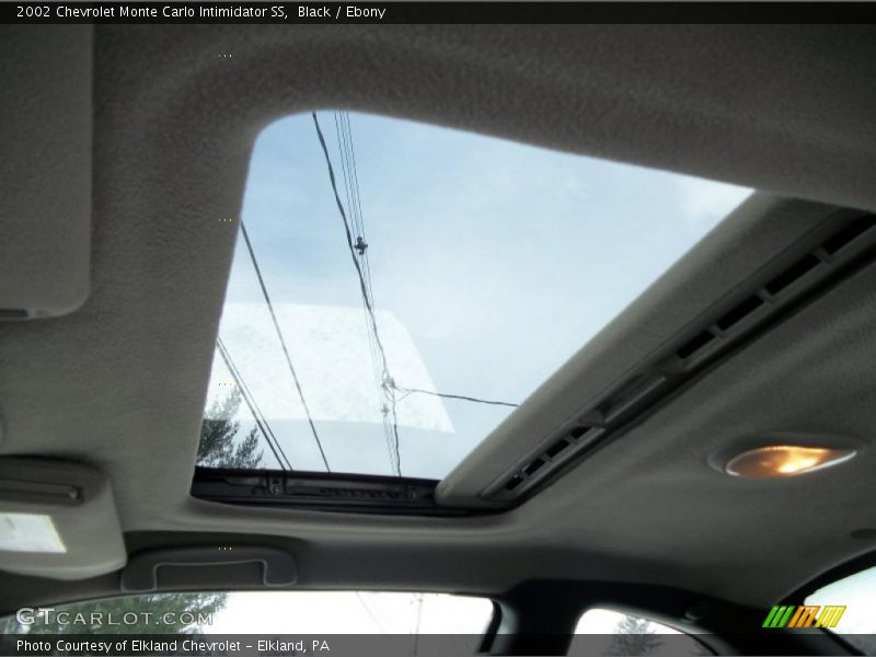 Sunroof of 2002 Monte Carlo Intimidator SS
