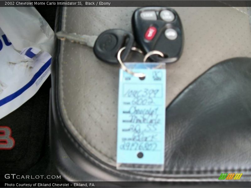 Black / Ebony 2002 Chevrolet Monte Carlo Intimidator SS