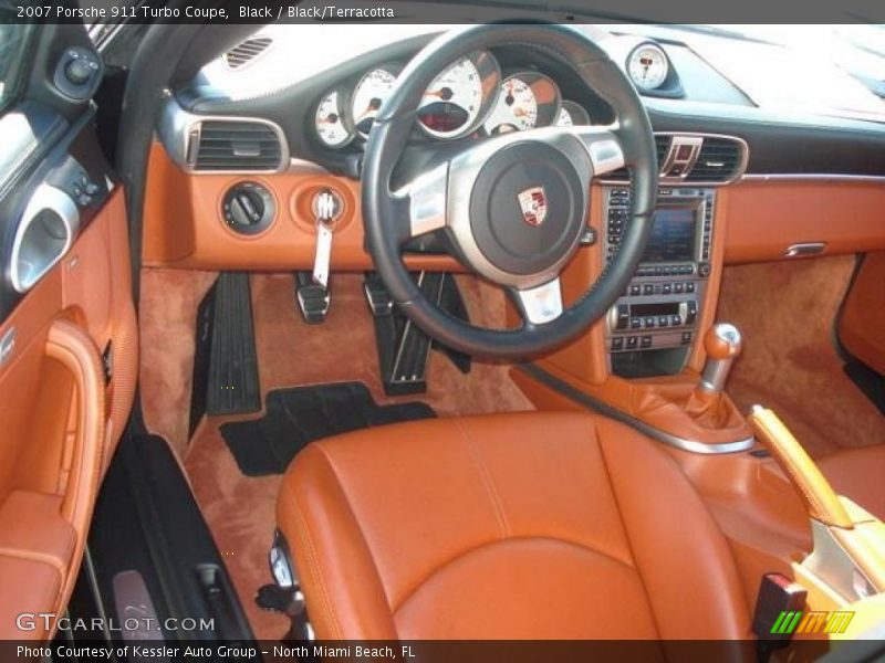 Black / Black/Terracotta 2007 Porsche 911 Turbo Coupe