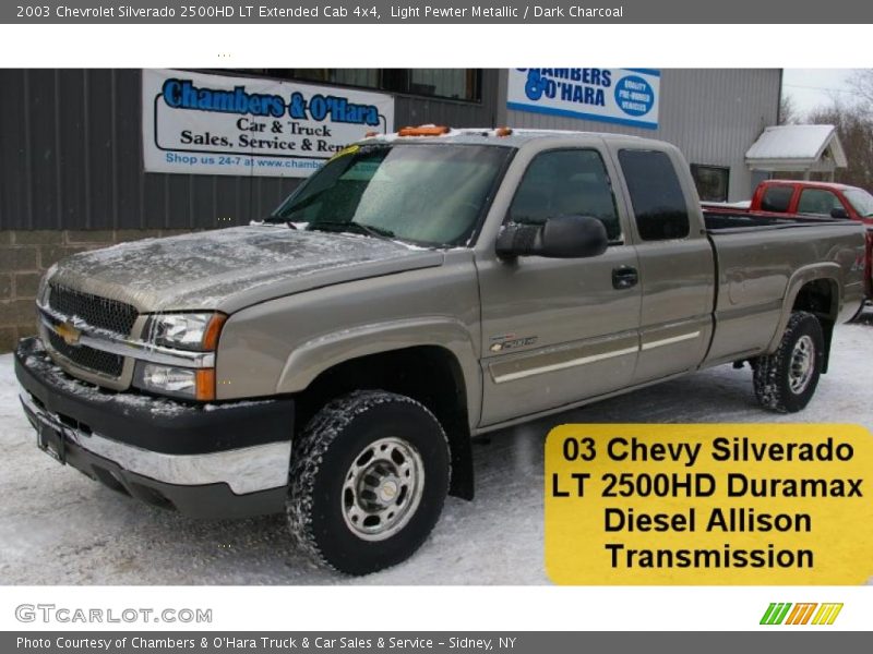 Light Pewter Metallic / Dark Charcoal 2003 Chevrolet Silverado 2500HD LT Extended Cab 4x4