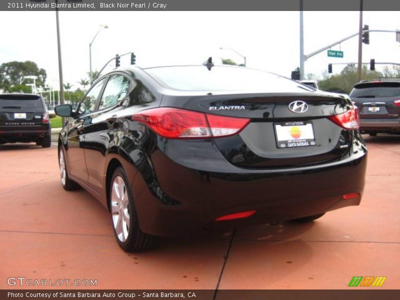 Black Noir Pearl / Gray 2011 Hyundai Elantra Limited