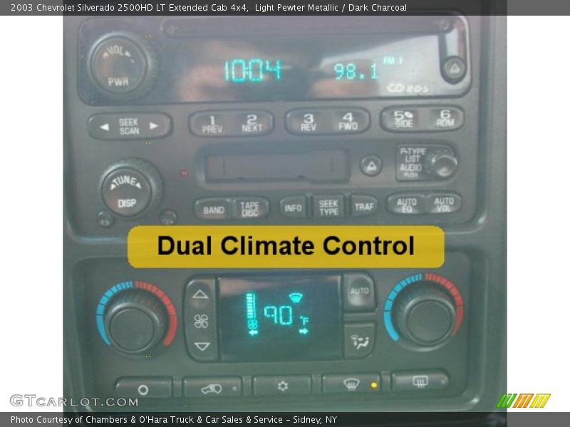 Light Pewter Metallic / Dark Charcoal 2003 Chevrolet Silverado 2500HD LT Extended Cab 4x4