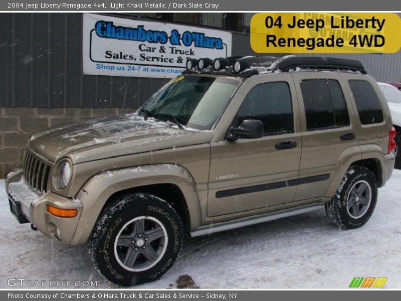 Light Khaki Metallic / Dark Slate Gray 2004 Jeep Liberty Renegade 4x4