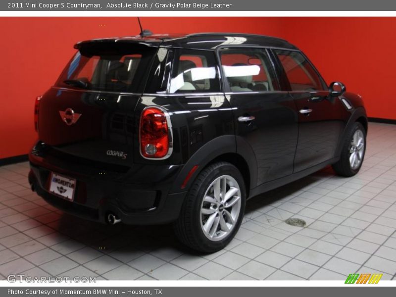 Absolute Black / Gravity Polar Beige Leather 2011 Mini Cooper S Countryman