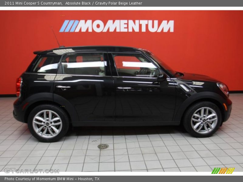 Absolute Black / Gravity Polar Beige Leather 2011 Mini Cooper S Countryman
