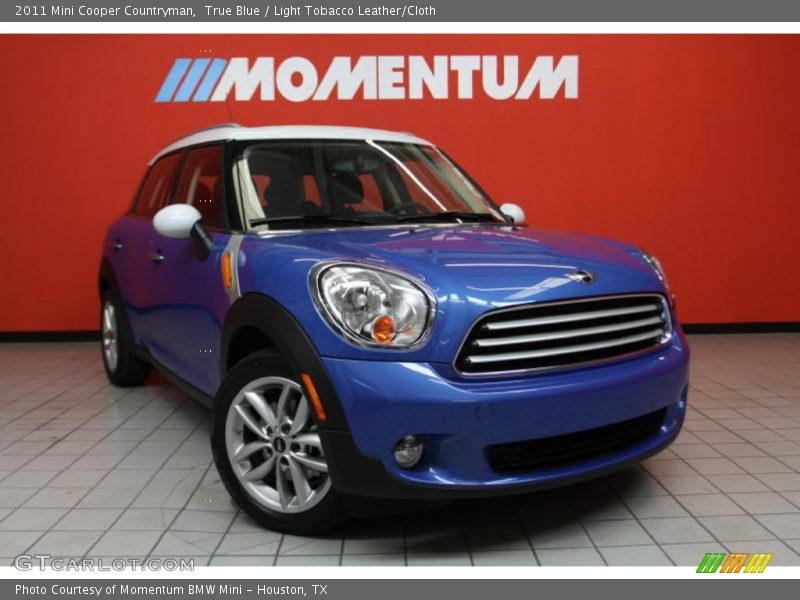 True Blue / Light Tobacco Leather/Cloth 2011 Mini Cooper Countryman