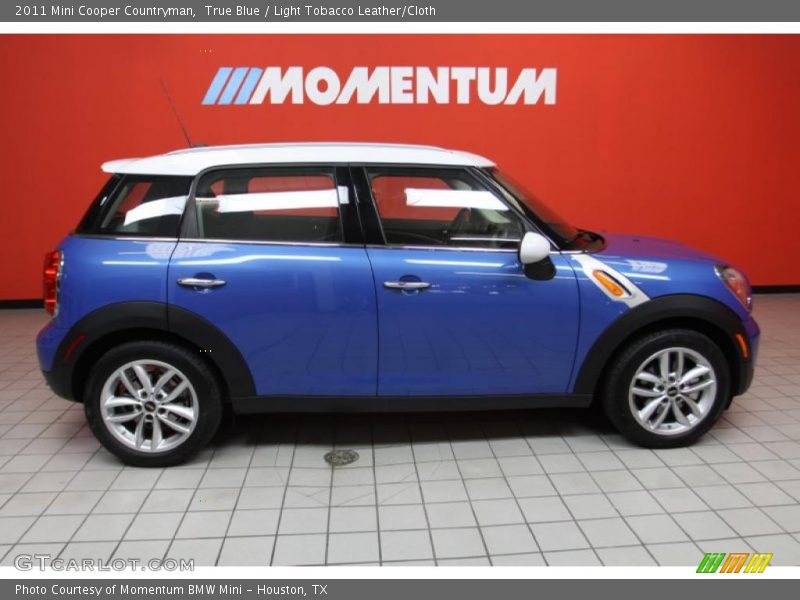 True Blue / Light Tobacco Leather/Cloth 2011 Mini Cooper Countryman