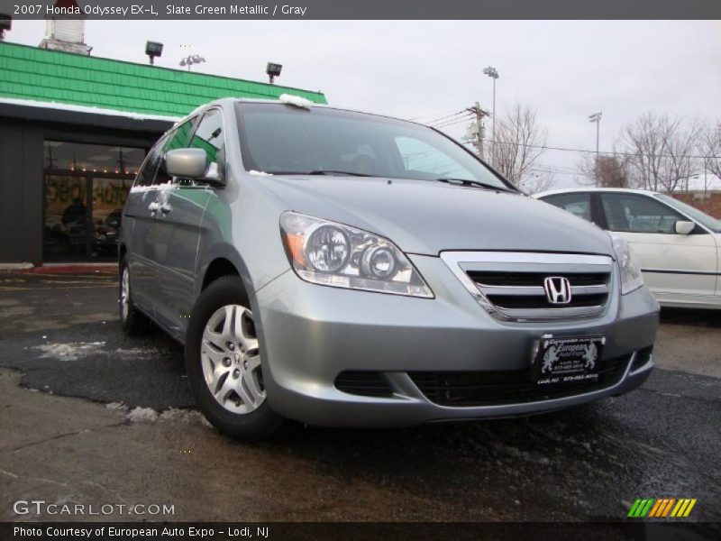 Slate Green Metallic / Gray 2007 Honda Odyssey EX-L