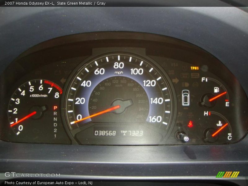 Slate Green Metallic / Gray 2007 Honda Odyssey EX-L