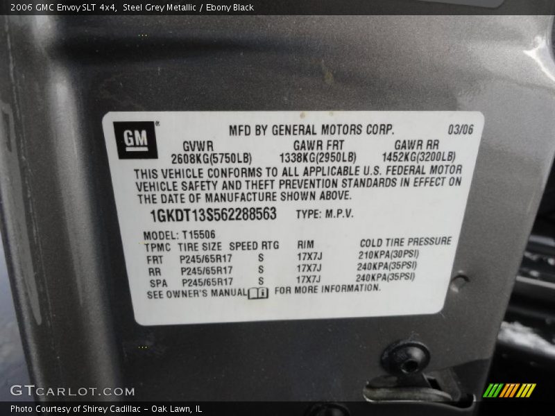 Steel Grey Metallic / Ebony Black 2006 GMC Envoy SLT 4x4