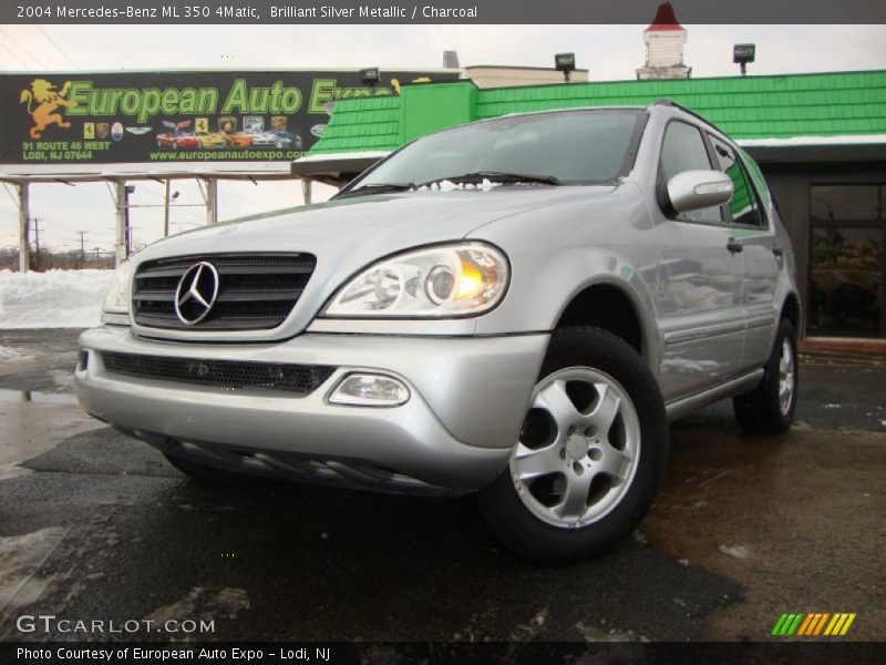 Brilliant Silver Metallic / Charcoal 2004 Mercedes-Benz ML 350 4Matic