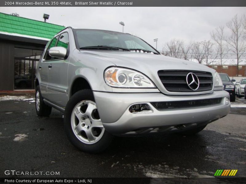 Brilliant Silver Metallic / Charcoal 2004 Mercedes-Benz ML 350 4Matic