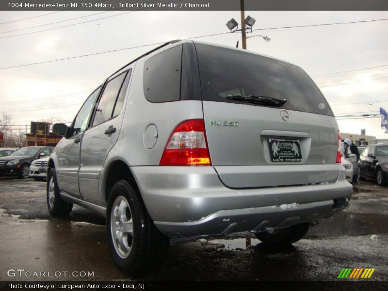 Brilliant Silver Metallic / Charcoal 2004 Mercedes-Benz ML 350 4Matic