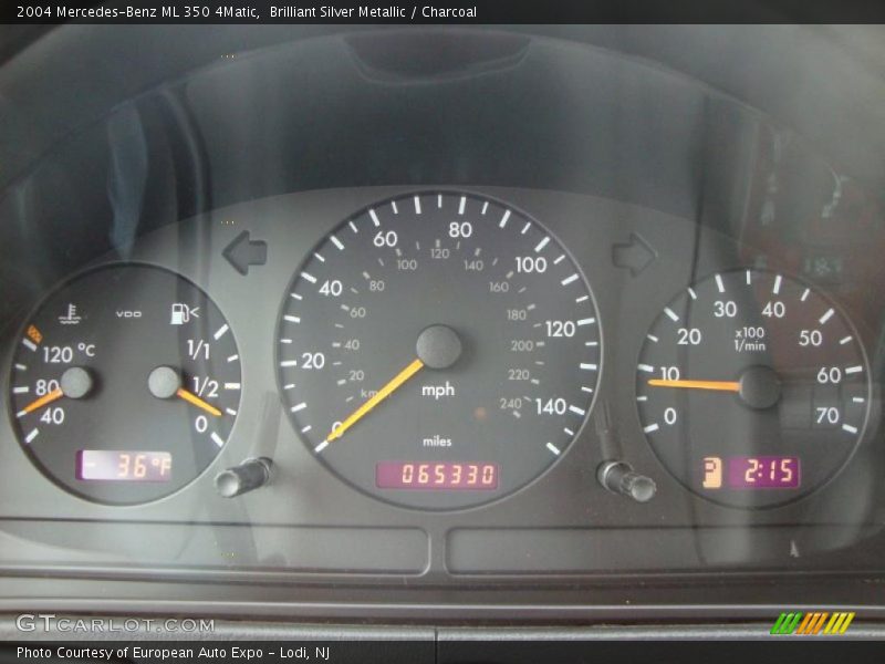 Brilliant Silver Metallic / Charcoal 2004 Mercedes-Benz ML 350 4Matic