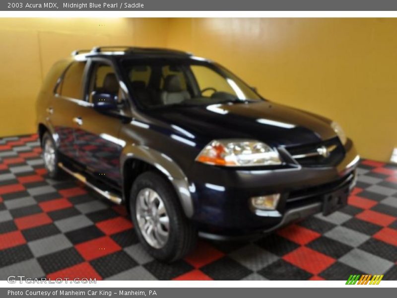 Midnight Blue Pearl / Saddle 2003 Acura MDX