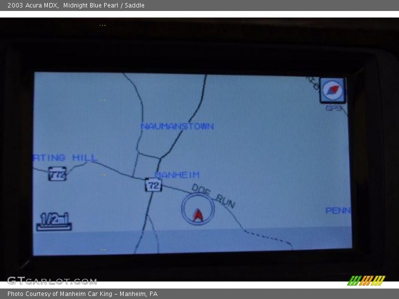 Midnight Blue Pearl / Saddle 2003 Acura MDX