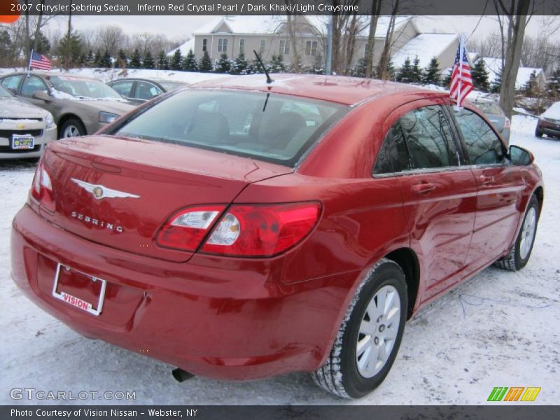 Inferno Red Crystal Pearl / Dark Khaki/Light Graystone 2007 Chrysler Sebring Sedan
