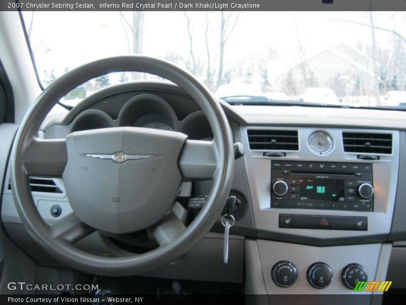 Inferno Red Crystal Pearl / Dark Khaki/Light Graystone 2007 Chrysler Sebring Sedan