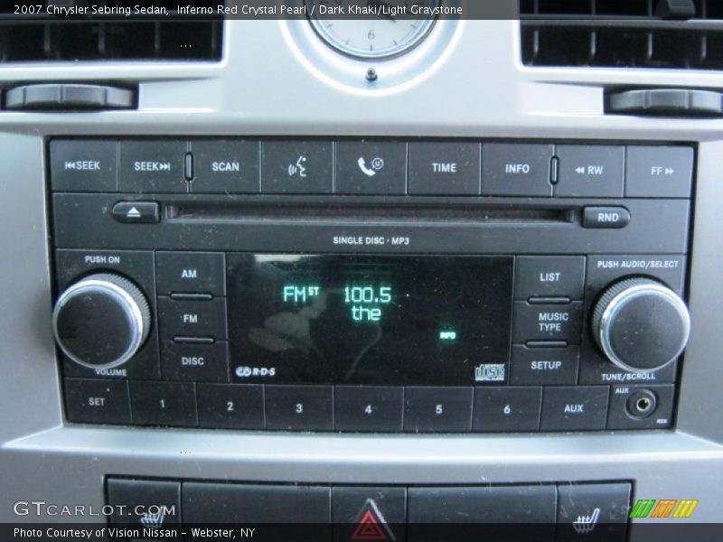Inferno Red Crystal Pearl / Dark Khaki/Light Graystone 2007 Chrysler Sebring Sedan