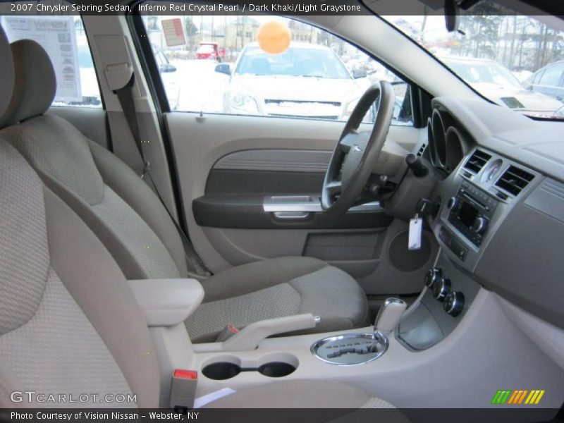 Inferno Red Crystal Pearl / Dark Khaki/Light Graystone 2007 Chrysler Sebring Sedan