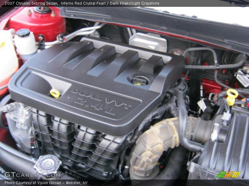 Inferno Red Crystal Pearl / Dark Khaki/Light Graystone 2007 Chrysler Sebring Sedan