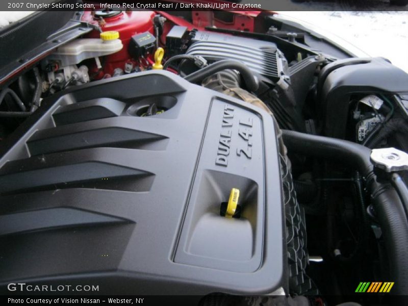 Inferno Red Crystal Pearl / Dark Khaki/Light Graystone 2007 Chrysler Sebring Sedan