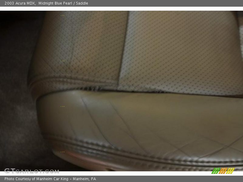 Midnight Blue Pearl / Saddle 2003 Acura MDX