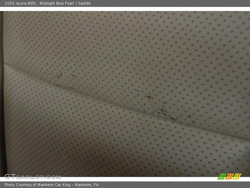 Midnight Blue Pearl / Saddle 2003 Acura MDX