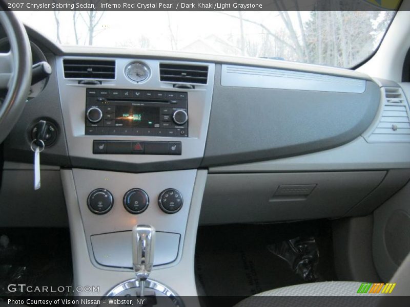 Inferno Red Crystal Pearl / Dark Khaki/Light Graystone 2007 Chrysler Sebring Sedan