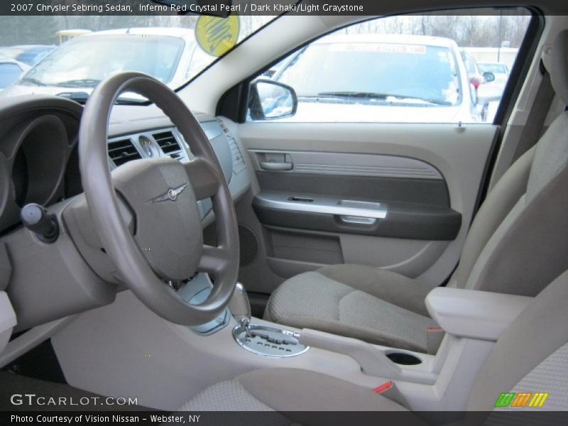 Inferno Red Crystal Pearl / Dark Khaki/Light Graystone 2007 Chrysler Sebring Sedan
