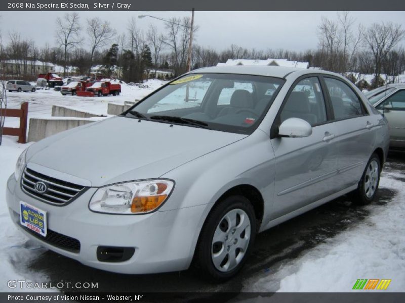 Silver / Gray 2008 Kia Spectra EX Sedan