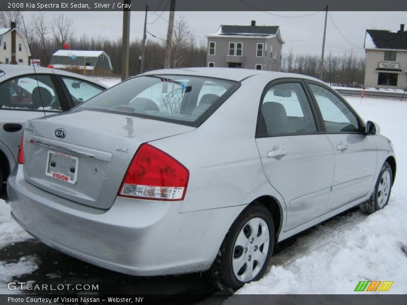 Silver / Gray 2008 Kia Spectra EX Sedan