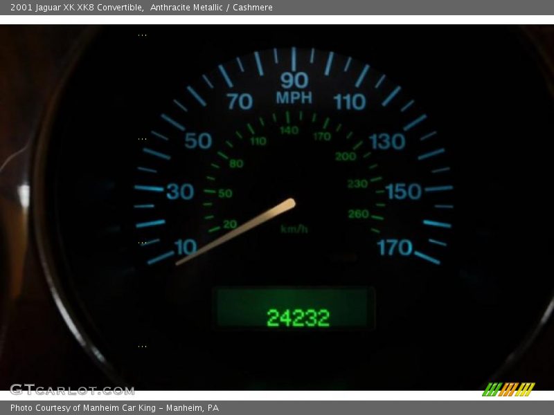 Anthracite Metallic / Cashmere 2001 Jaguar XK XK8 Convertible